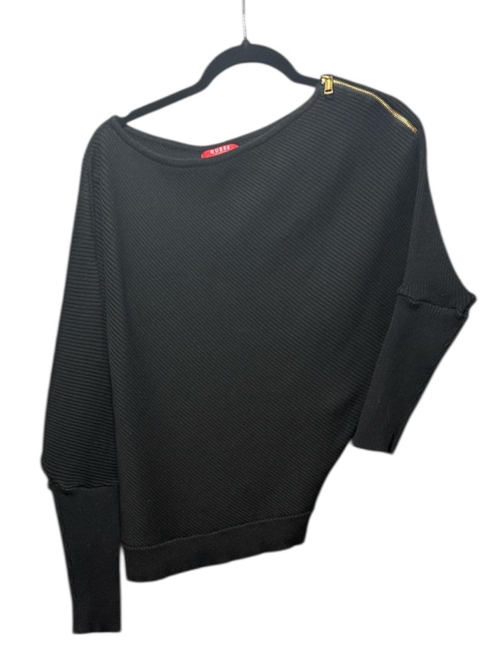 Guess Women's Knit Black Off-Shoulder Sweater